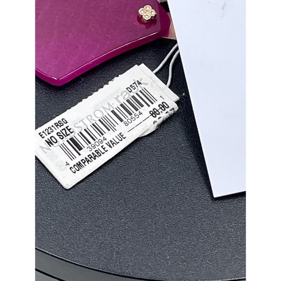 Kendra Scott Astoria Maroon Jade Gold Plated Boho Stone Earrings - Picture 8 of 10